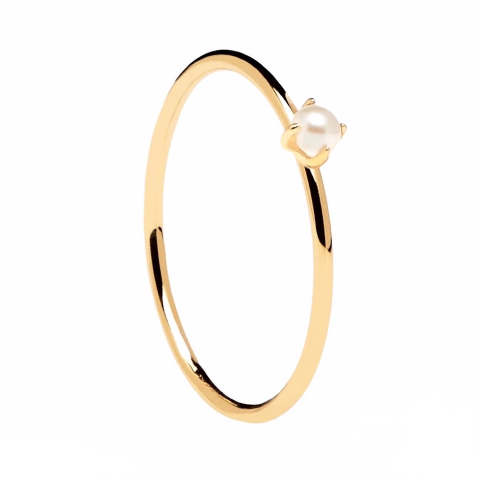 PDPAOLA SOLITARY PEARL GOLD RING - BRAND NEW WITH TAGS